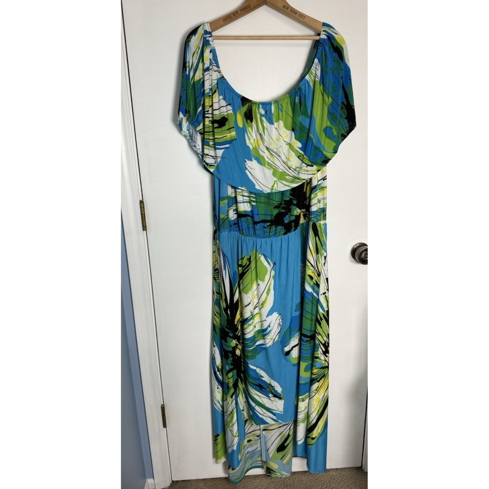 unbranded off shoulder dress Size 2XL Maxi Dress Multicolor Sleeveless
